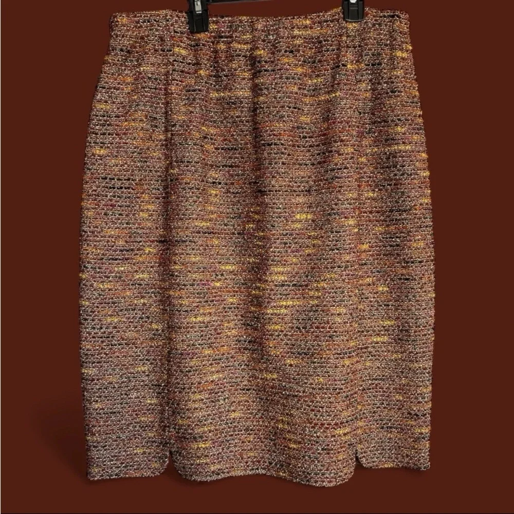 St John Couture Knit Suit Sz 14/16 Jacket Blazer Shimmer Gold Trim Luxury READ - Picture 4 of 16